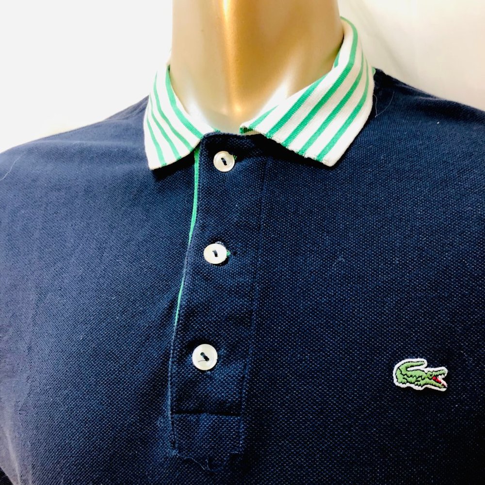 Lacoste Rare Striped Collar Polo Shirt